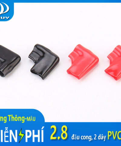 Vỏ bọc đầu cos 2.8 cong, 2 dây PVC 110