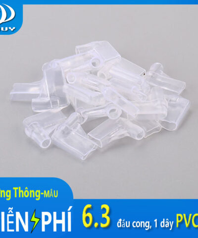 Vỏ bọc đầu cos 6.3 cong, 1 dây PVC 187