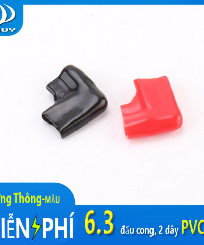 Vỏ bọc đầu cos 6.3 cong, 2 dây PVC 250