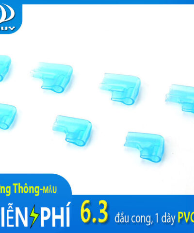 Vỏ bọc đầu cos 6.3, đầu cong, 1 dây
