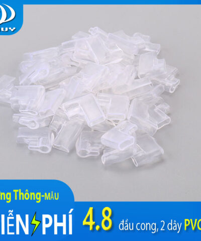 Vỏ bọc đầu cos 4.8, đầu cong, 2 dây PVC 187