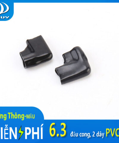 Vỏ bọc đầu cos 6.3 cong, 2 dây PVC 250