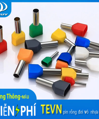 Đầu cos pin rỗng đôi bọc nylon- TEVN