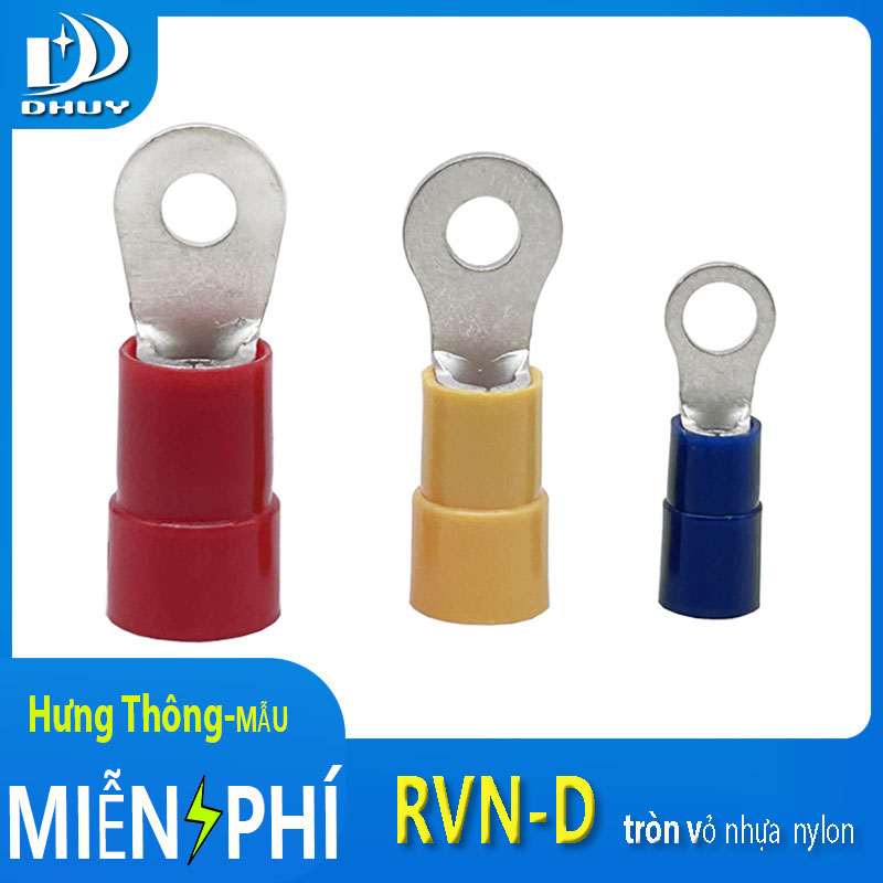 Đầu cos tròn bọc nylon ( có ống bọc bằng đồng)