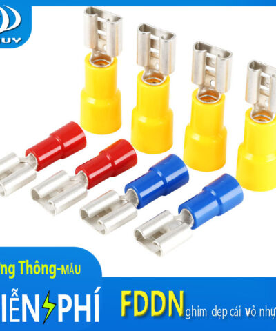 Đầu cos ghim dẹp cái bọc nylon- FDDN