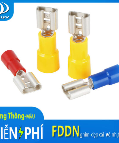 Đầu cos ghim dẹp cái bọc nylon- FDDN